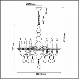 Подвесная люстра Odeon Light Kepria  - 3